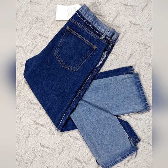 Current/Elliott The High Waist Two-tone Somera Crop Jean Sz 31 - Picture 5 of 16